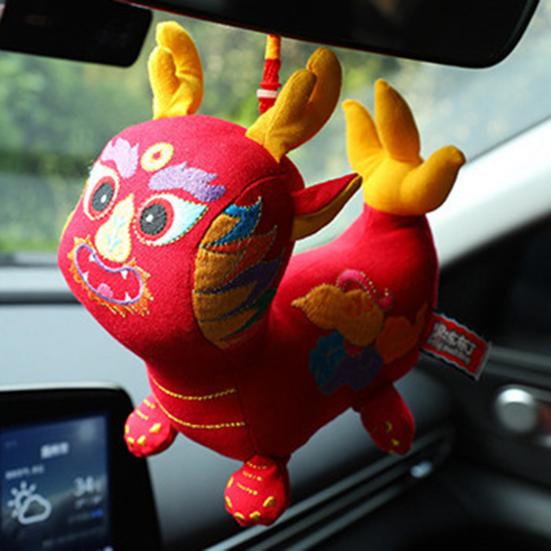 2024 год талисман дракон плюшевая кукла кулон китайский народный стиль вышивка милый знак зодиака