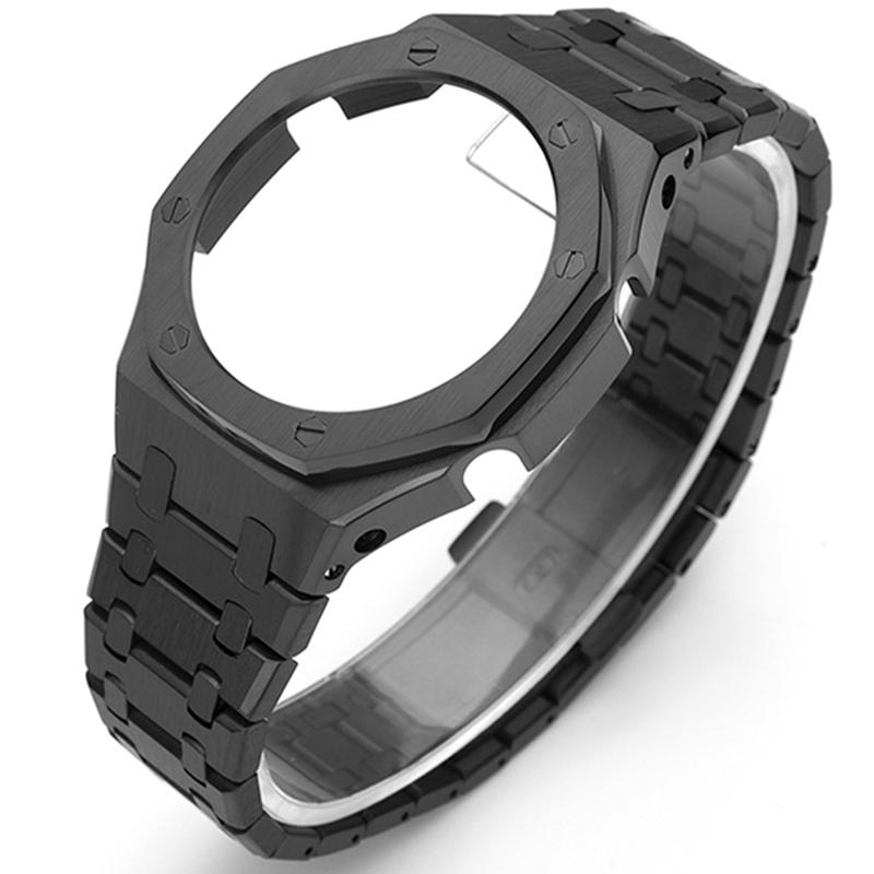 Металлический Мод-комплект GA2100 Для Casio GA2100 2110 GA-B2100 Корпус и Ремешок из Нержавеющей Стали Замена Модификация Аксессуары