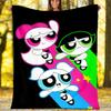 The Powerpuff Girls printed throw blanket—lightweight,soft,warm;versatile blanket for all seasons—perfect as &air-conditioning throw,nap blanket