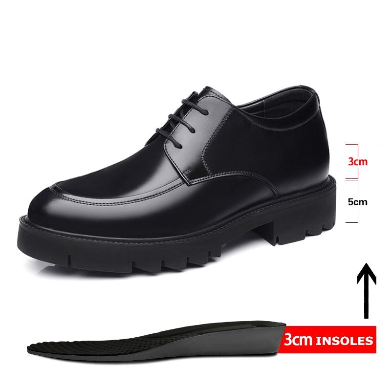 8-10cm Height Increasing Shoes for Men Summer Autumn Inside High Shoes Men's Hollow Business Dress Men's Elevator Leather Shoes