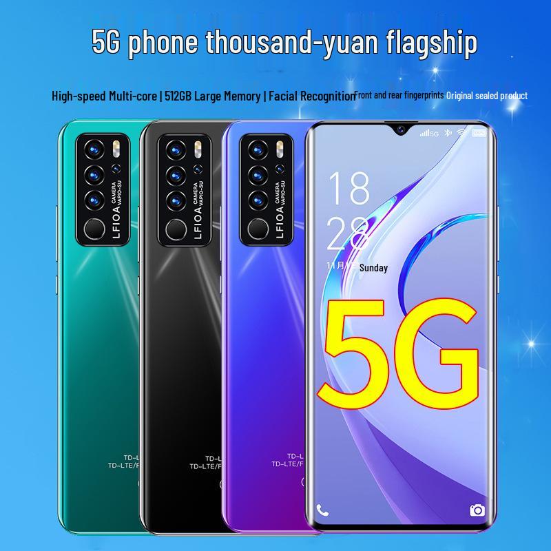 5G-смартфон с двумя SIM-картами 6,8 дюйма, 512 ГБ – Идеально подходит для игр, студентов и пожилых людей
