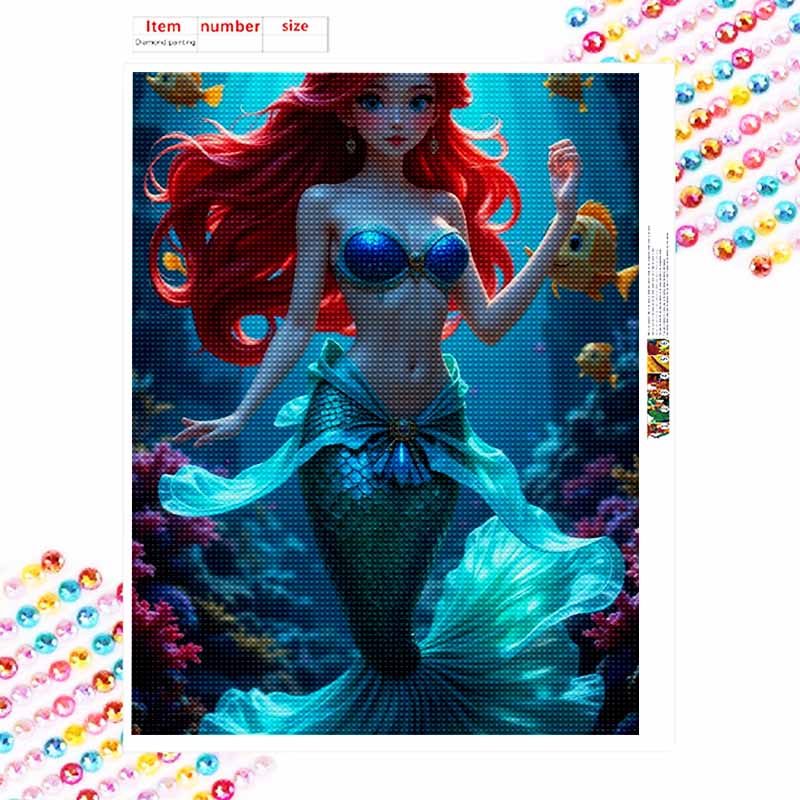 Disney Алмазная мозаика полностью с бриллиантами 5D Ариэль алмазное искусство домашний декор креативные поделки
