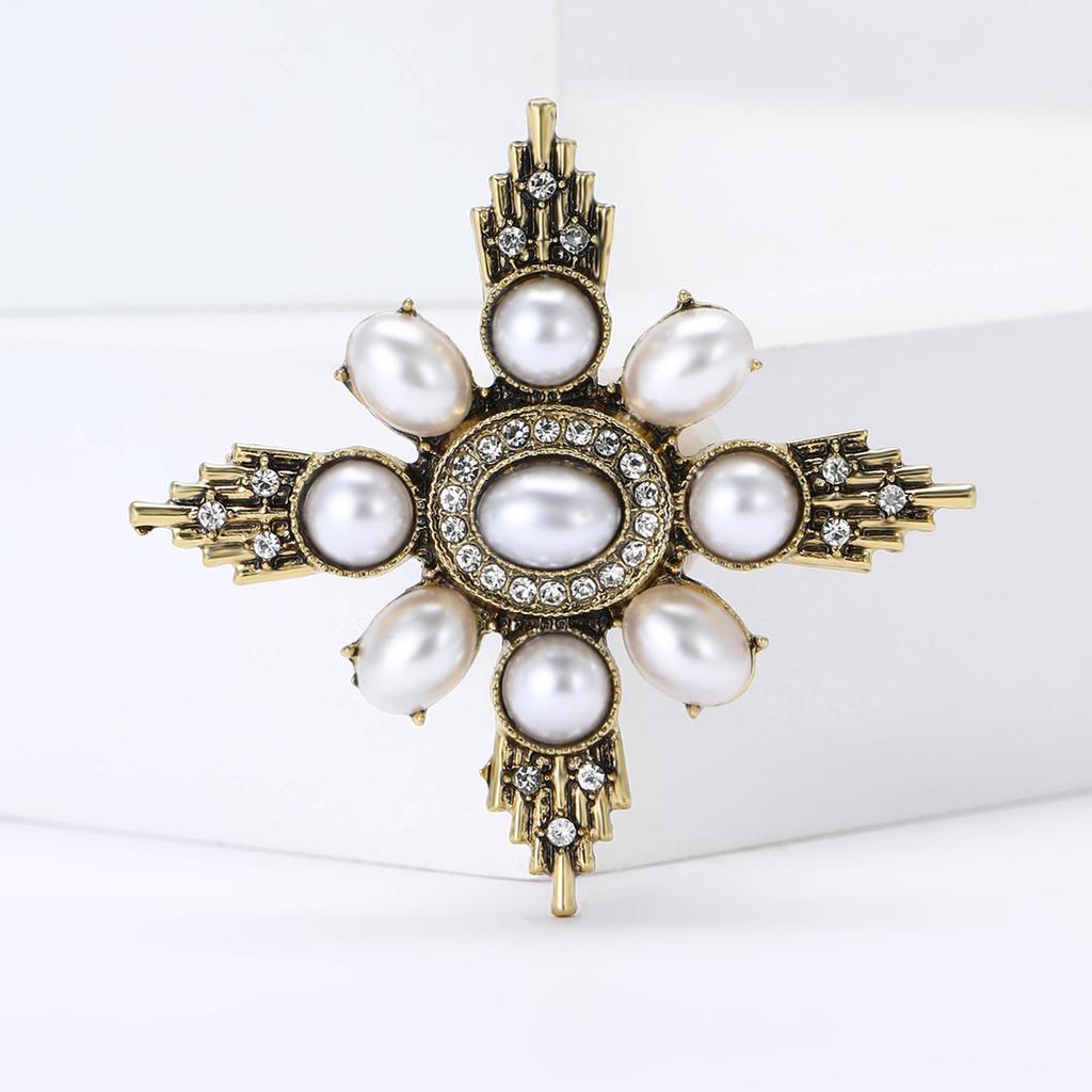 Винтажный сплав маленькая жемчужина барочная брошь модная универсальная женская одежда корсаж украшение булавка