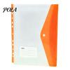 Colorful File Pockets 11 Hole Binder for A4 Binders, Plastic Expanding Folders Student Organizer with Snap Closure & Transparent Label Slot,