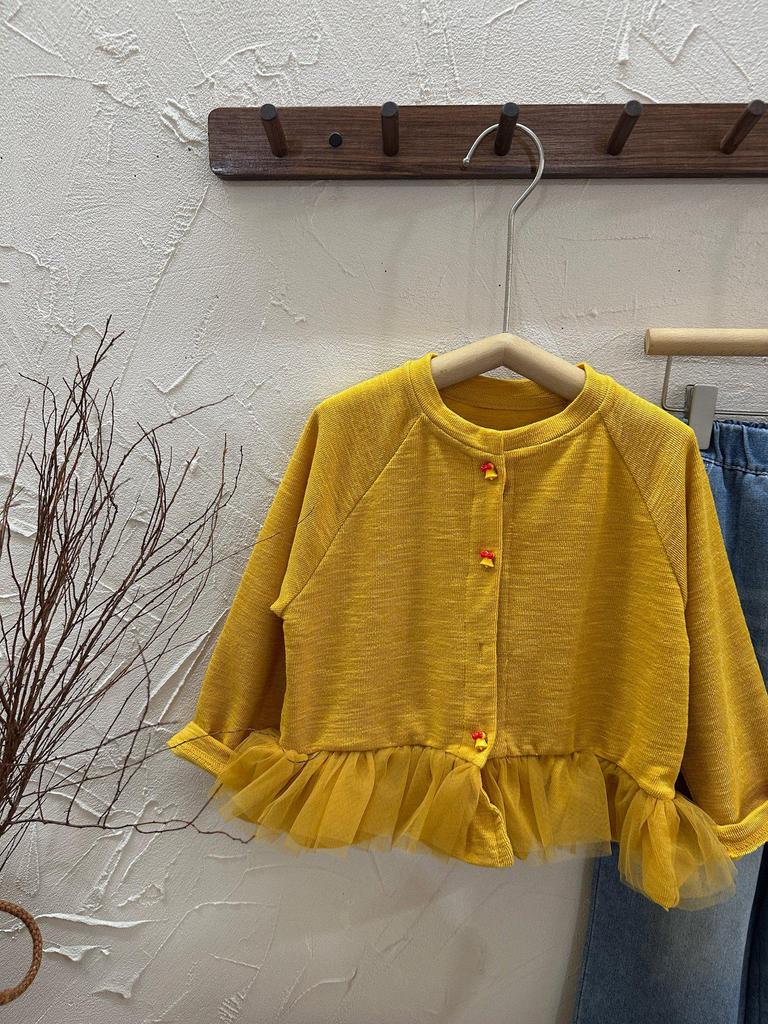 Корейский комплект для девочек: Кардиган и Джинсы (двухпредметный)