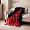 A red flowing cloak with black streaks resembling dripping blood. for all seasons blanket lunch break throw gift