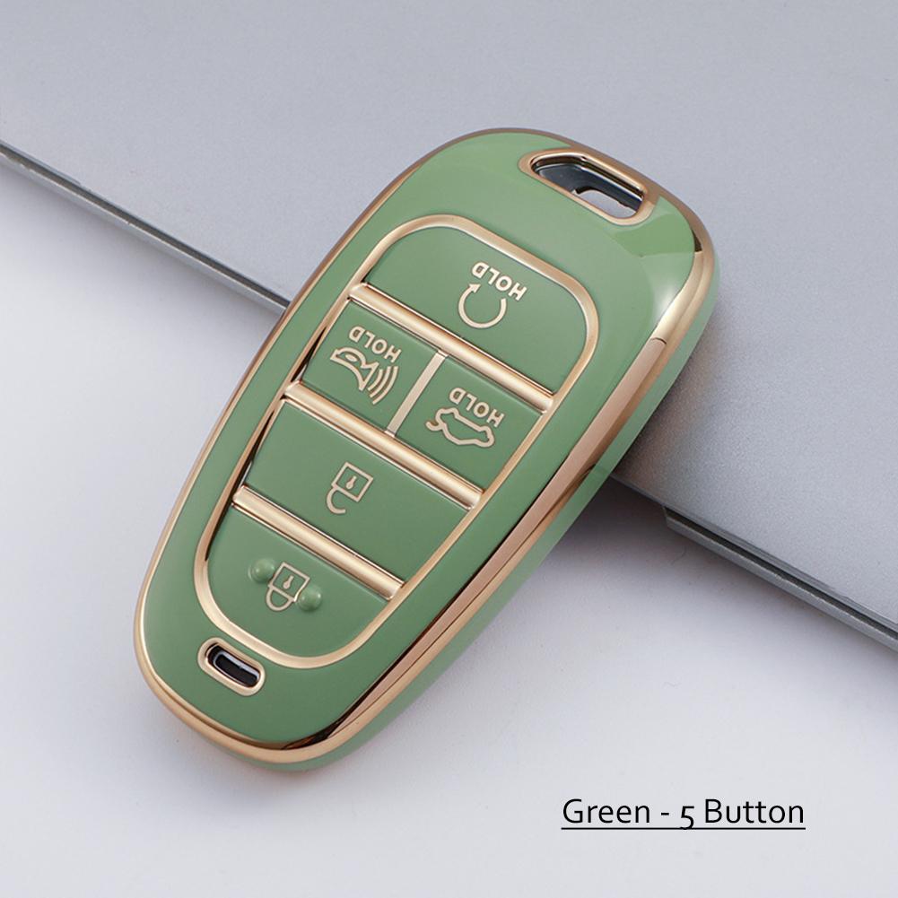 TPU Car Remote Key Case Cover Shell For Hyundai Tucson Santa Fe 2025 NEXO NX4 Atos Prime Solaris 2025 5 Button 7 Button