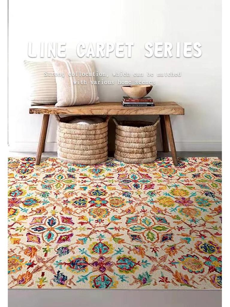 Ковер для гостиной в стиле ретро-пастораль в американском стиле из искусственного кашемира