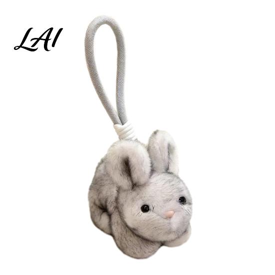 Soft Polyester Fiber Plushie Scented Bunny Plush Keychain Mini Rabbit Stuffed Animal with Fragrance Decorative Hanging Accessory for Backpacks Beads,