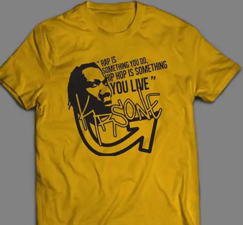 Men's Cotton T-Shirt, Quick Dry Breathable, Summer Casual Wear KRS One yellow shirt Hip Hop T-shirt Unisex All sizes S-5Xl JM264