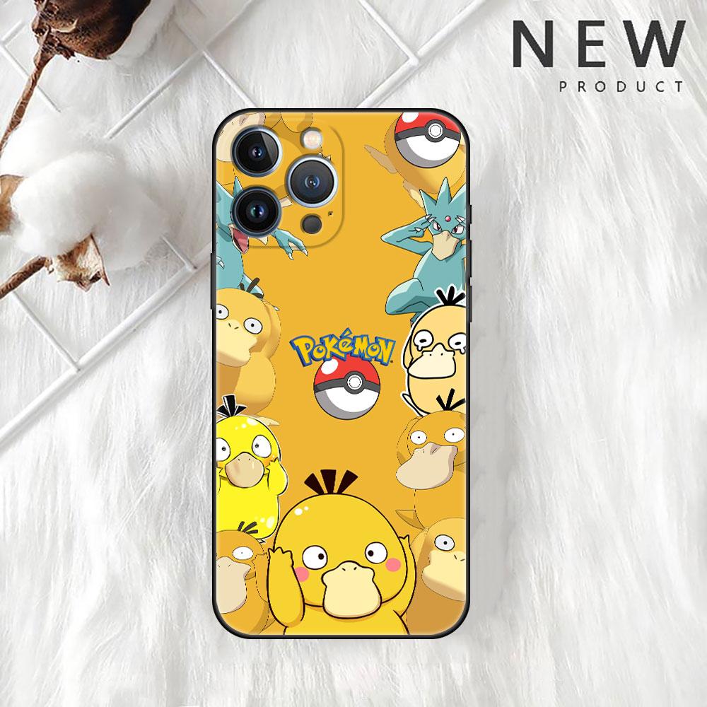 Чехол для Apple iPhone 11 13 14 12 Pro 7 Plus XR X XS Max 6 6S 13Pro Max черный силиконовый чехол для телефона Pika Pokemoon Cute