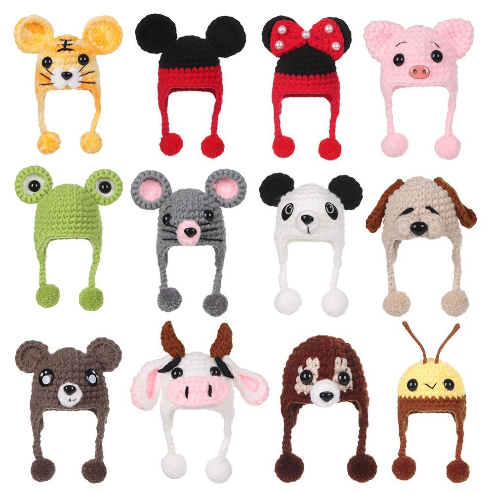 Модная одежда для кукол Obitsu11 1/12bjd Шляпа Мультяшные вязаные шапки Вязаная шапка для куклы Шапки с ушками животных