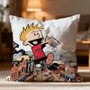 Hot CCalvin and Hobbeses Cushion Cover Soft Washable Pillow Case Multi-Scene for Couch Bed Travel Office Use