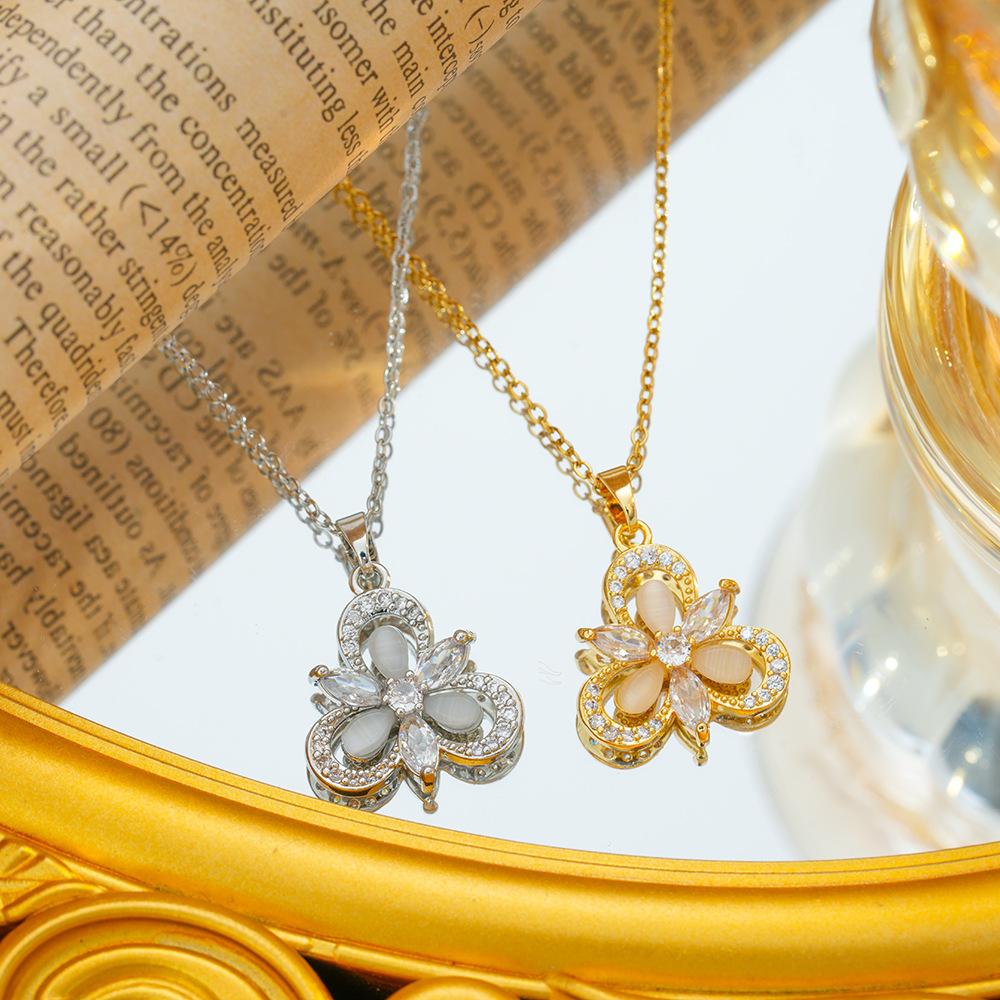 Кошачий глаз циркон лаванда женское простое модное нишевое дизайнерское ожерелье ювелирные изделия для женщин