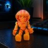 Stress Relief Fidget Toy 3D Printed Skull Astronaut Figurine, Articulated Skeleton Spaceman Action Figure, Cool Room Decor Halloween Movable