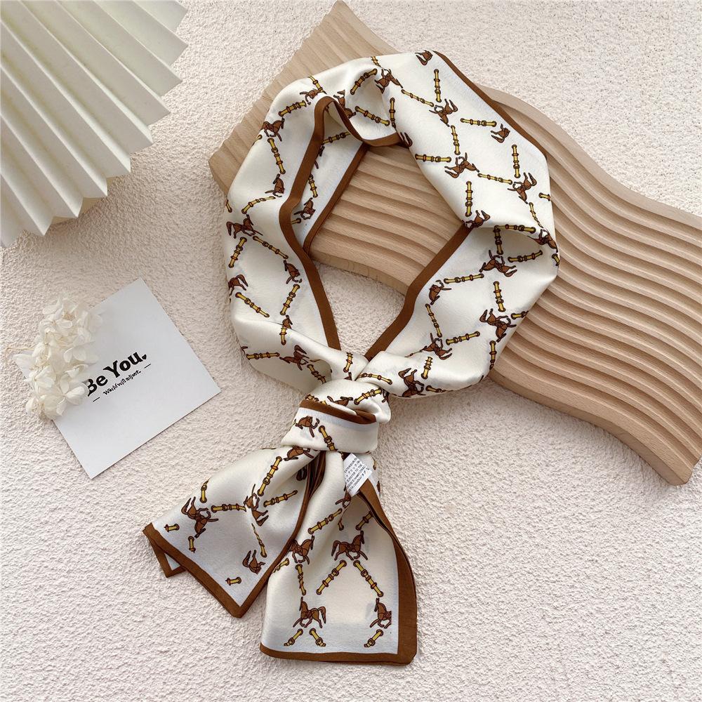 New Scarves Silk Scarves Women'S Spring And Autumn Season Long Decorative Professional Scarves Summer Thin Styles Paired With Shirts Stylish