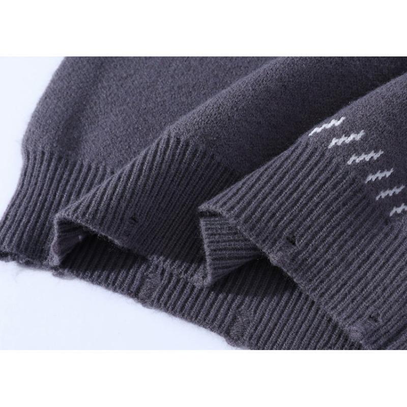 Men S Loose Crew Neck Pullover Knit Sweater Autumn Winter
