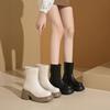 Женские короткие ботинки на толстой подошве, новые универсальные ботинки на толстом каблуке для осени и зимы, модные ботинки Мартин, короткие ботинки для женщин