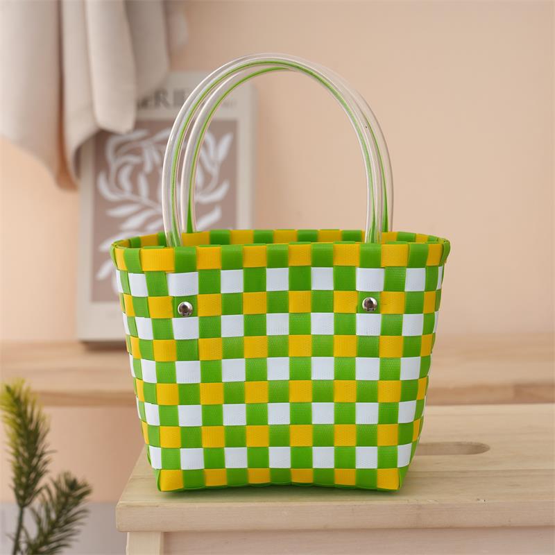 Sweet and Cute Handbag Handwoven Bag with Gift Basket Fashion Vegetable Basket Bag Versatile Beach Bag