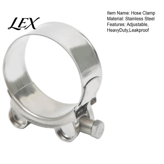 Garden Hose Clip Stainless Steel Clamp, Adjustable Heavy Duty Clip, Leakproof Self Adjusting Pipe Clamp Metal for Automotive, Plumbing, Connection