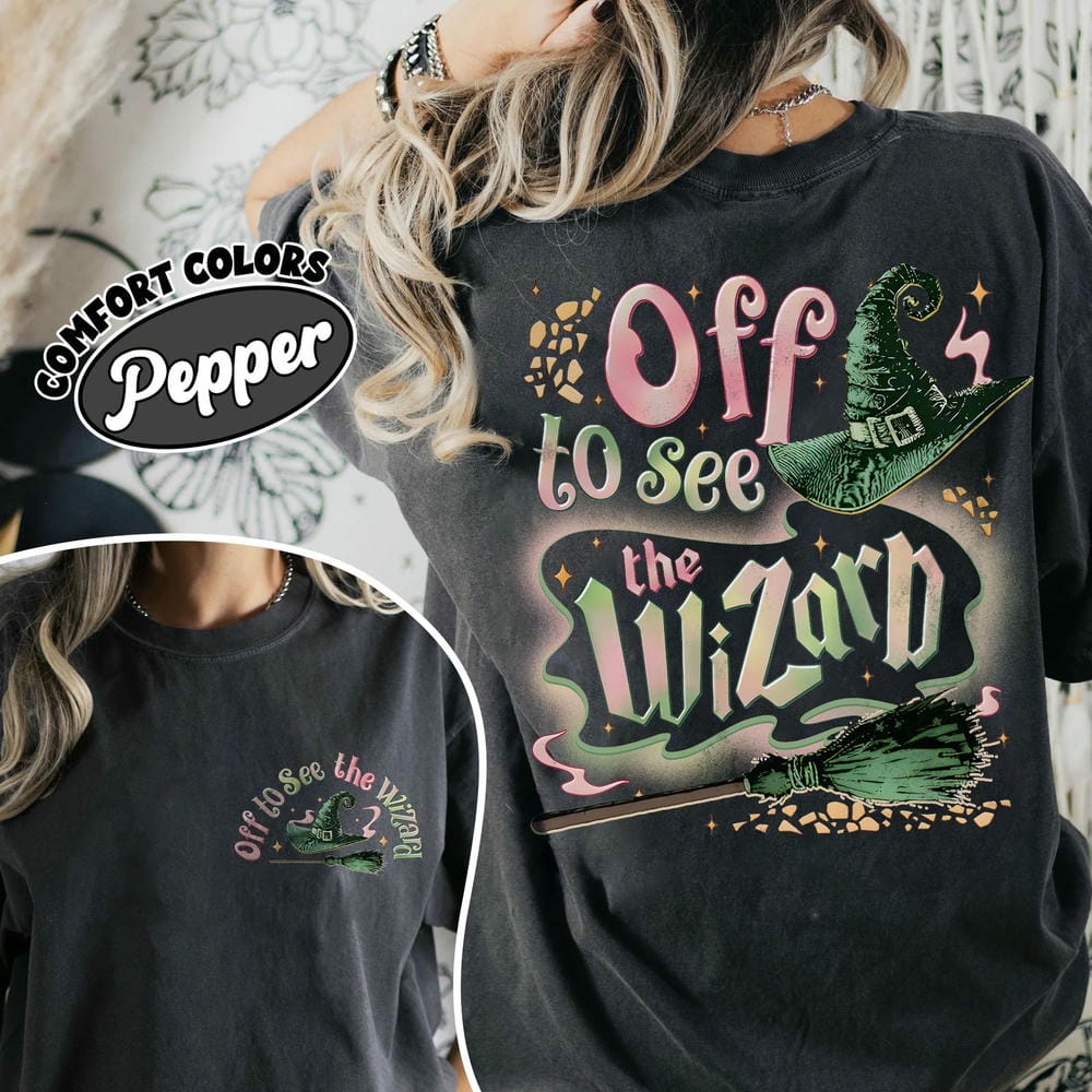 Twosided Wicked Wizard Comfort Bookish Shirt Emerald City Were off Movie Apparel Dark Acedemia Unisex Y2K Shirt Streetwear