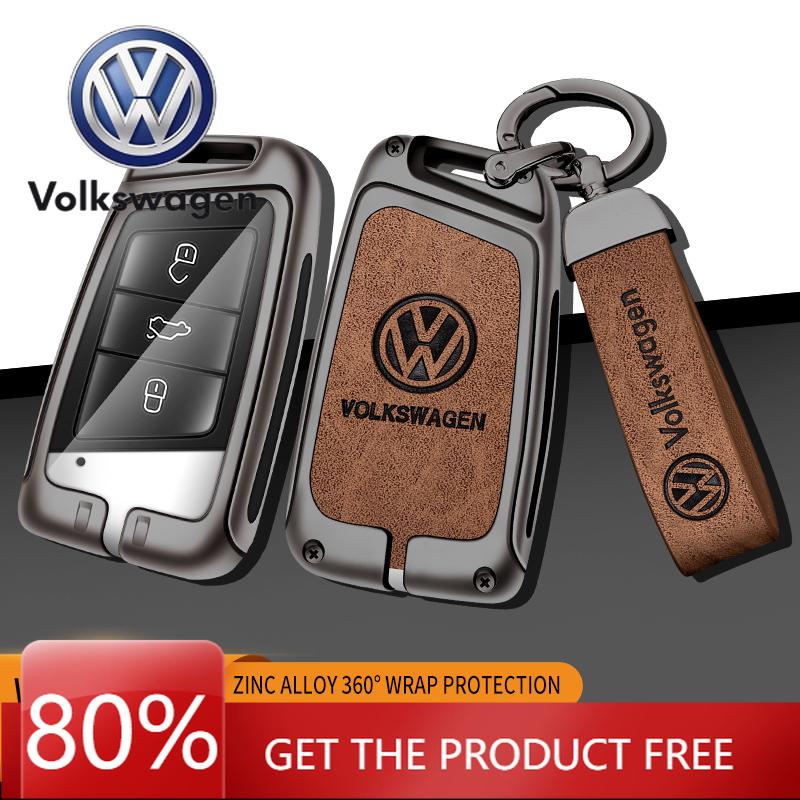 Для VOLKSWAGEN Металлическая кожаная крышка-чехол-защита для автомобильного ключа VW Volkswagen Magotan Magotan GTE Passat B6 B7 B8 CC Arteon