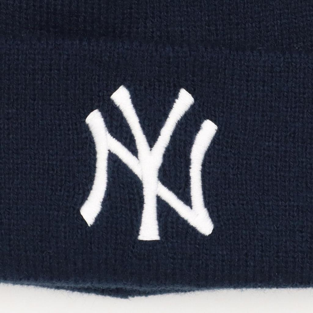 New Era MLB NY Темно-синяя Детская Базовая Вязаная Шапка с Отворотом Детская