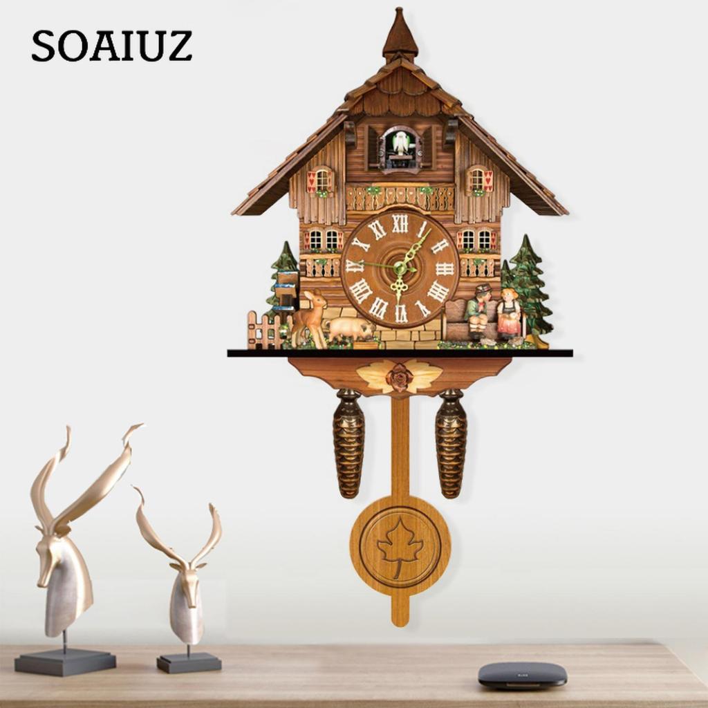 Кукушка Настенные Часы Маятник Искусство Декоративный Подарочный Декор Северный Винтаж Декор Украшение Гостиной Подарок
