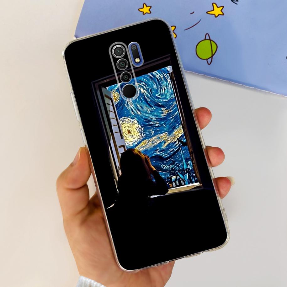 For Xiaomi Redmi 9 Case 6.53" Cover For Redmi 9 Flower Butterfly Transparent Silicone Soft Phone Covers For Redmi 9 Prime Bumper
