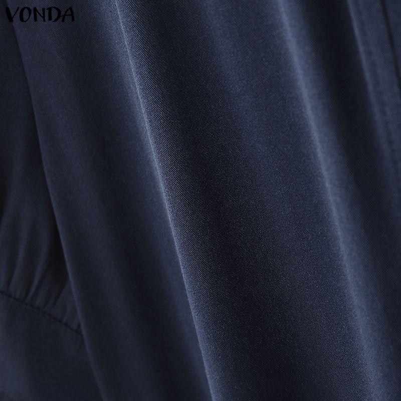 VONDA Женская блузка с кружевной отделкой, круглым вырезом, повседневная, с короткими рукавами, с оборками