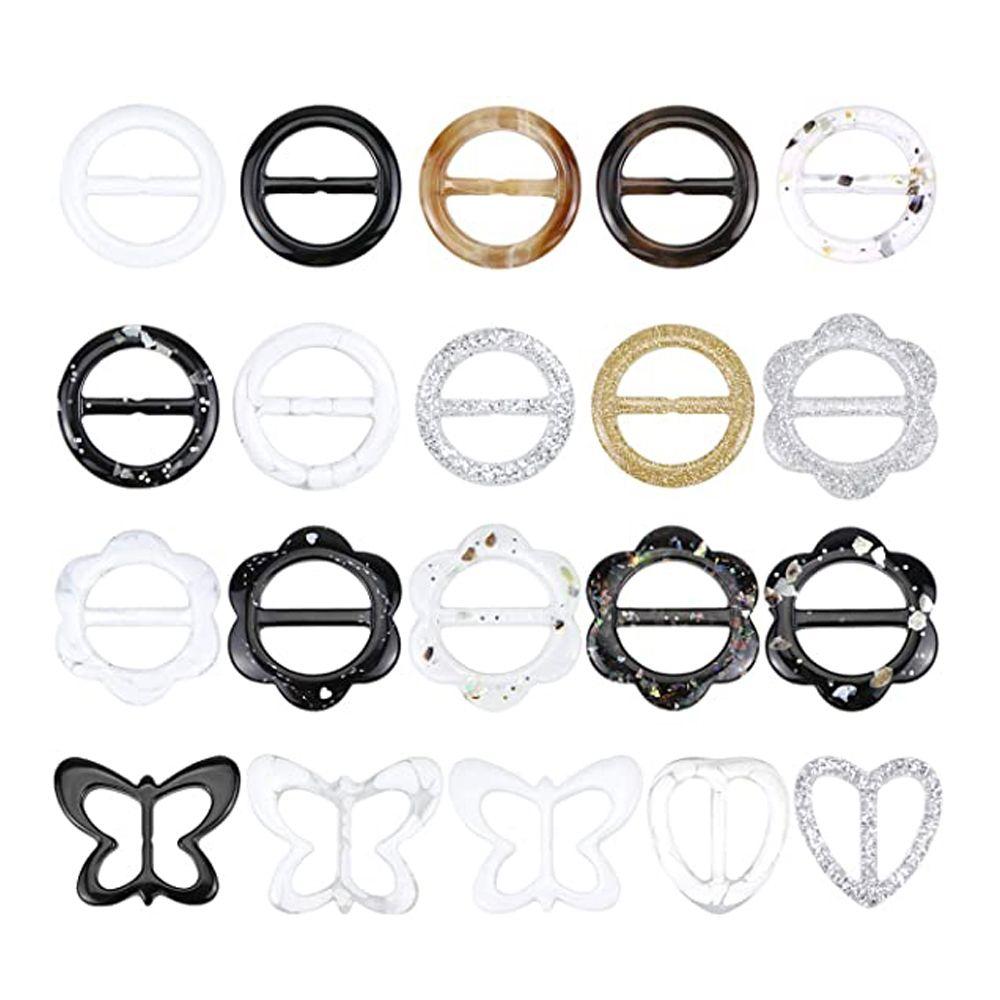 Garment Accessories Clothes Decoration Round Heart Scarf Buckle Garment buckle T Shirt Clips Resin