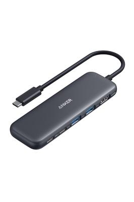 ANKER Хаб 332 с USB PD 100 Вт, HDMI 4K, данными 5 Гбит/с и портами USB-C (5-в-1) Поддержка, Порт, Высокоскоростная передача, USB-C/USB-A
