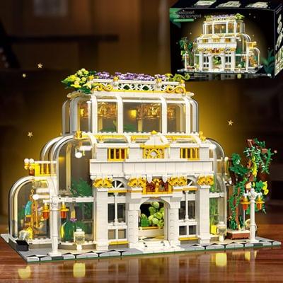 2231 шт. Растения Сад Строительные блоки Городская улица Модель MOC Кирпичи Набор Со светом Детские Обучающие DIY Игрушки Праздничные Подарки