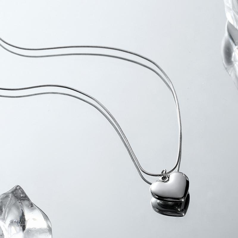 Heart Pendant Necklace Girl Heart Pendant Necklaces Love Pendant Necklace Love Necklaces Titanium Steel Material Jewelry