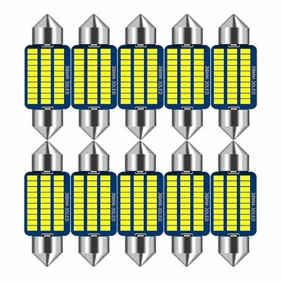 10 шт. светодиодных ламп Canbus Festoon для салона фар C10w C5w для чтения автомобильных ламп 31 мм 36 мм 39 мм 41 мм без ошибок 12 В 6500 К купольная лампа для чтения