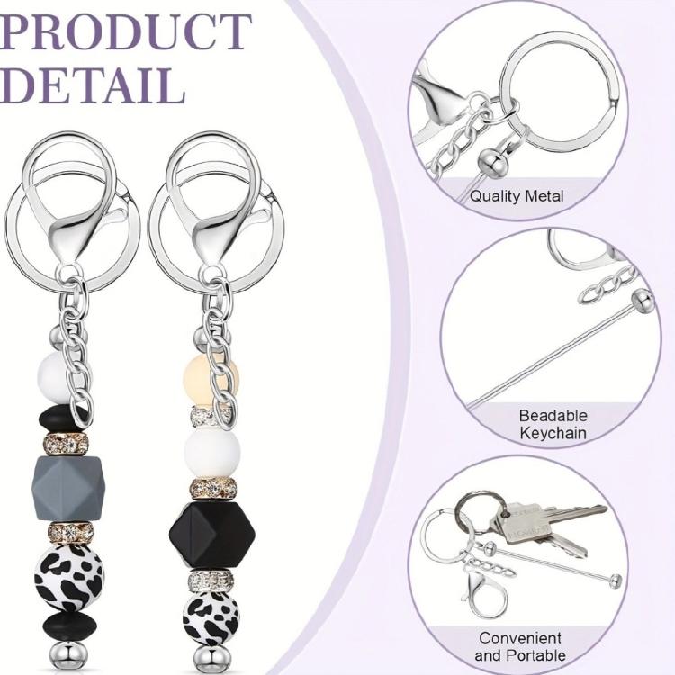 12 шт. Элегантный набор для изготовления брелоков Прочный сплав Бусины Подвеска-шарм для стильных украшений и орнамента для ключей
