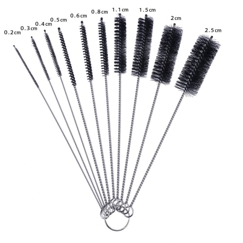 CCINEE Cup Brush, Narrow Mouth Bottle Cleaning Brush, Nylon Long Tube Brush, Set of 10