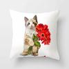 Cute Cat  Print Polyester Cushion Cover 45x45 Throw Pillow Case For Sofa Car Home Decorative Pillowcase Pillow Cover
