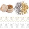 100 Pcs Safety Bulb Pins, Gourd Pins Stitch Markers Metal Calabash Pins Pear Shape Knitting Pins with Wooden Box for Crocheting Clothing Tag DIY