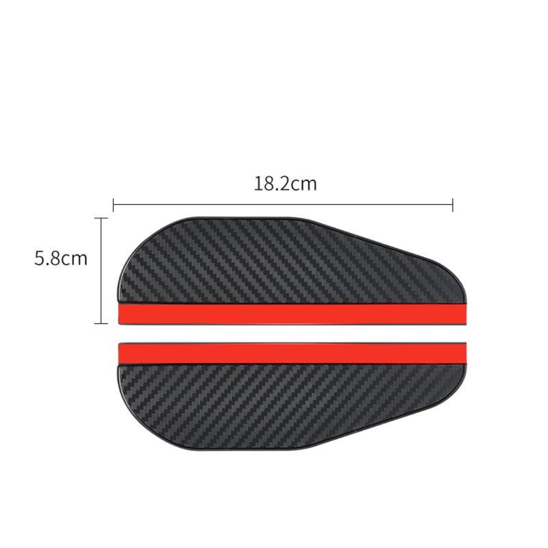 FONKEN 2 шт. универсальное автомобильное зеркало заднего вида, дождевик для бровей, козырек от дождя, козырек из углеродного волокна, защита от снега, солнцезащитный козырек, дождевик, аксессуары для автомобильных зеркал