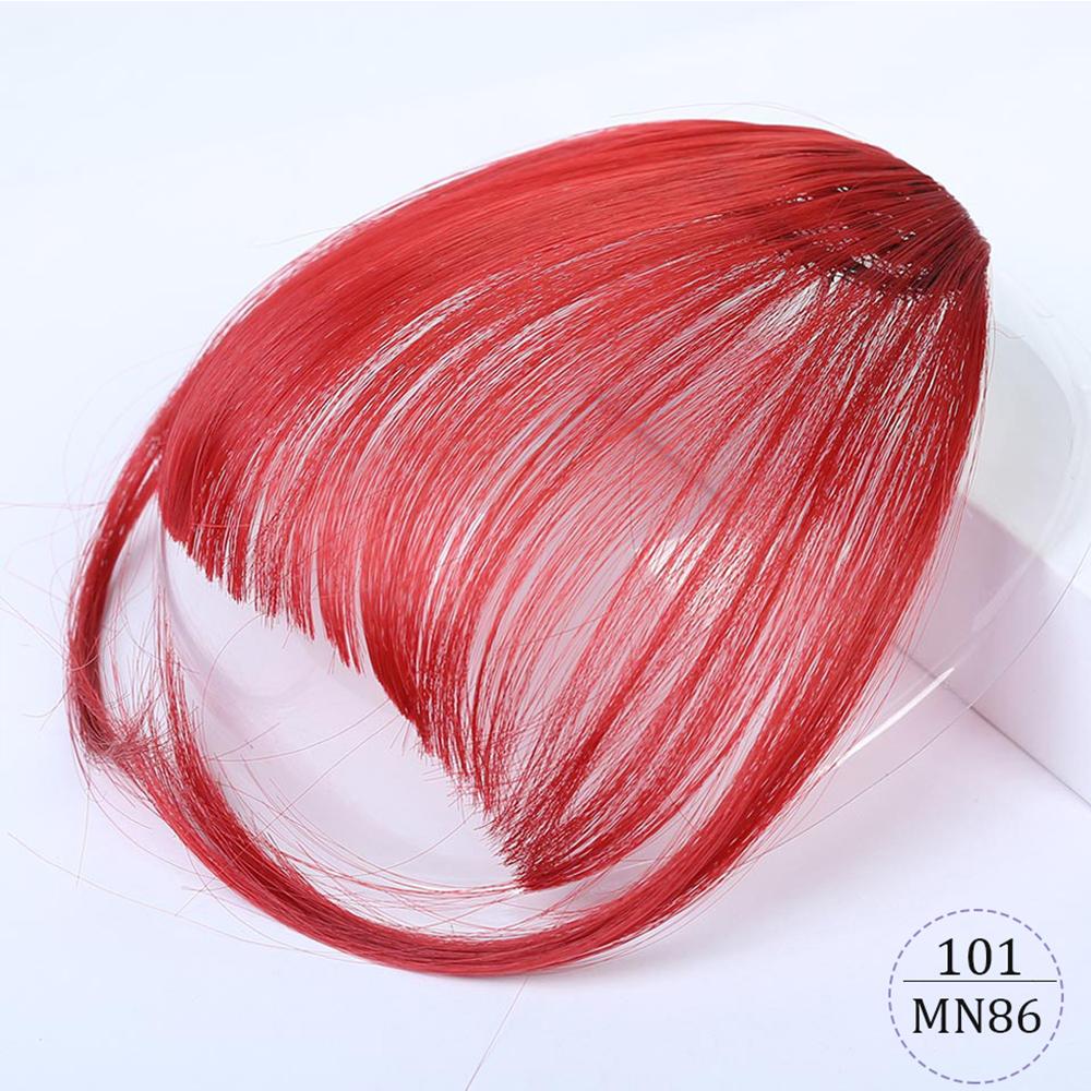 Синтетическая воздушная челка, термостойкие шиньоны для волос, женские натуральные короткие черно-коричневые заколки для волос для наращивания