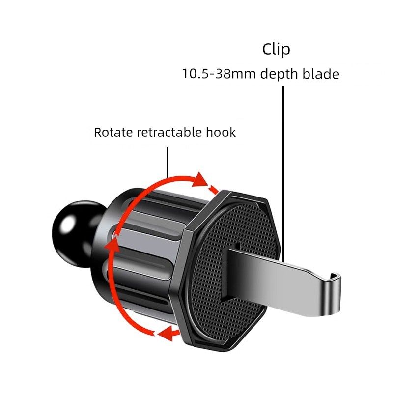 Car Phone Holder 2023 New Arrival Car Interior Air Outlet D Clip Car Navigation with Hooks Fixed Horizontal and Vertical Oblique Special