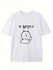 2025 Summer Cotton Short Sleeve T-Shirts Fashion Cute Cartoon Print Round Neck Breathable for Oversized Casual Loose Unisex Top