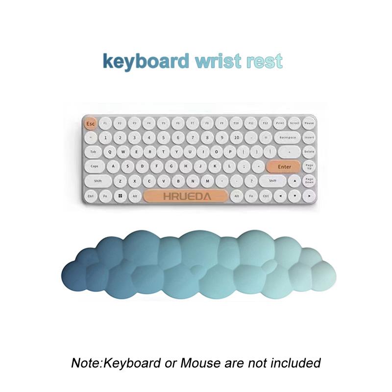 Cloud Shape Keyboard Mouse Wrist Rest Set Ergonomic Memory Foam Anti‑Slip Wrist Support Pad for Home Office Gaming Laptop