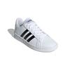 Adidas Grand Court J White Black Детские кроссовки Cloud-White Core-Black EF0103