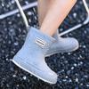 Fashion 2024 New Rain Shoes Female Mid-calf Thick Bottom Waterproof Boots Non-slip Fashion Water Shoes Kitchen Zapatos Para Mujeres
