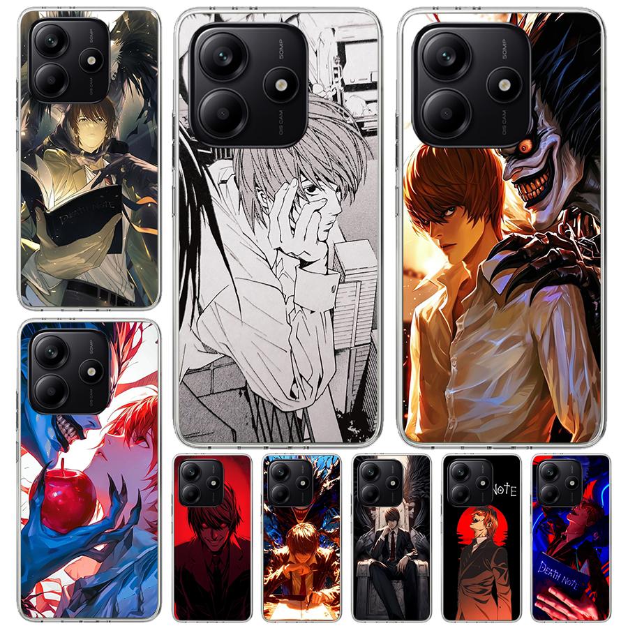 N-Note D-Death Yagami Light Soft Phone Case For Xiaomi Redmi Note 15 14 14S 13 12 Pro Plus 12S 11 11S 11E 10 10S 11T 5G Fundas C