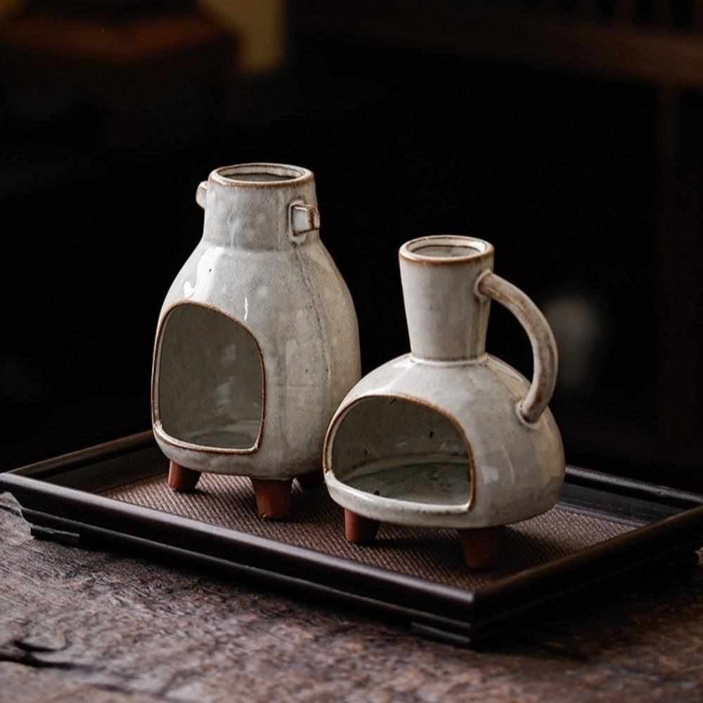 Retro Sacred Wood Sage Burner Ceramic Incense Burner Portable Censer Holder  Aromatherapy Sessions