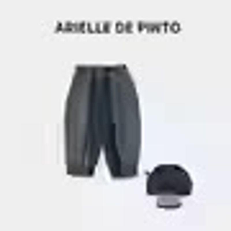 Французский костюм для мальчика Arielle De Pinto Весенне-осенний стиль Корейский стиль Повседневный С буквенным принтом Лацкан Мультяшный Двухпредметный комплект