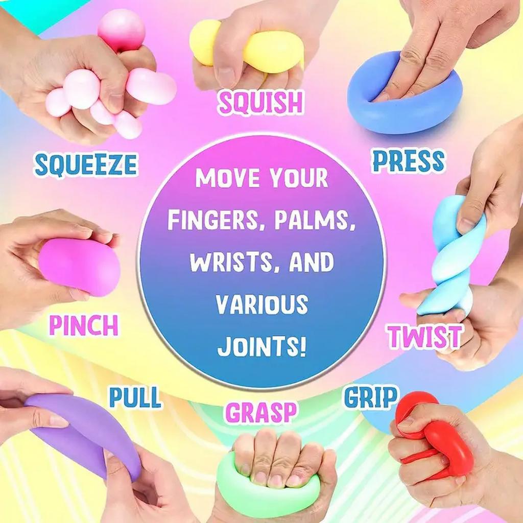 3.5Cm Rebound Stress Ball Stretchy Squishy Fidget Toys For Stress Relief Sensory Squishy Ball Kids Adult Toys Classroom Prize